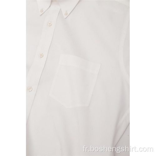 Chemise habillée blanche personnalisée pour hommes